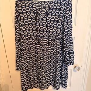 Women’s Navy and White Printed dress